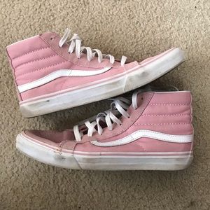 Pink high top vans